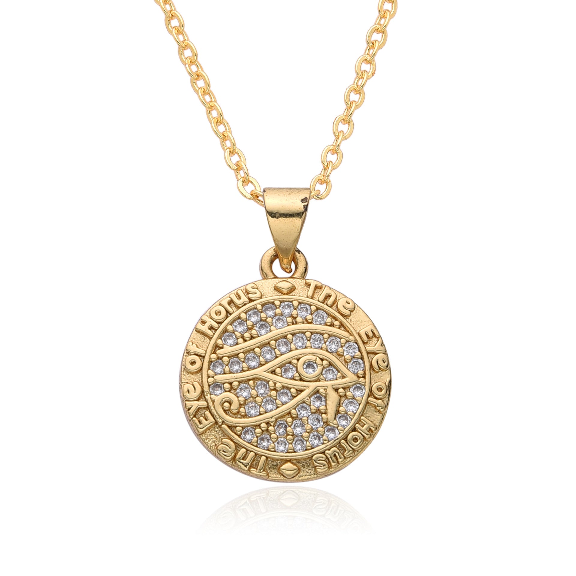 Wholesale Micro Set Devil Eye Small Shield Exotic Style Necklace